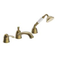 Badrandkraan Tres Clasic Mengkraan Incl. Handdouche Verouderd Messing - thumbnail