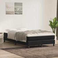 Boxspring zonder matras fluweel zwart 120x210 cm - thumbnail