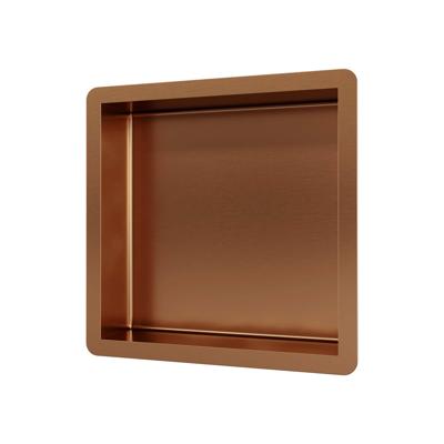 Inbouwnis Brauer Box Met Flens 30x30cm Roestvrijstaal Koper Inbouwnis Brauer Box Met Flens 30x30cm Roestvrijstaal Koper