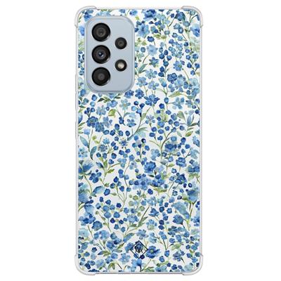 Samsung Galaxy A53 shockproof hoesje - Vintage blue floral Samsung Galaxy A53 shockproof hoesje - Vintage blue floral