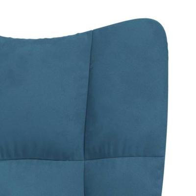 Relaxstoel fluweel blauw Relaxstoel fluweel blauw