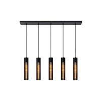 Lucide LIONEL - Hanglamp - 5xE27 - Zwart - thumbnail