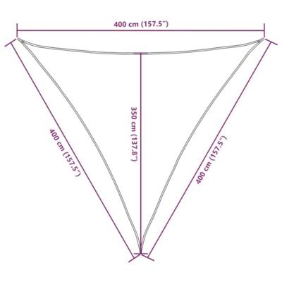VidaXL Zonnescherm driehoekig 4x4x4 m oxford stof zwart