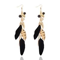 Deja oorbellen met Kettinkjes, Bedeltjes en Veertjes - Goudkleurig - thumbnail