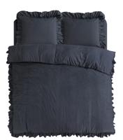 Sleeptime Ruffles Antraciet 200 x 200/220 cm - thumbnail