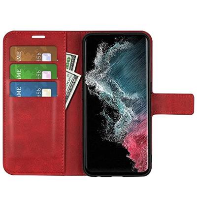 Lunso - Samsung Galaxy S23 Ultra - cover bookcase hoes - Rood Lunso - Samsung Galaxy S23 Ultra - cover bookcase hoes - Rood