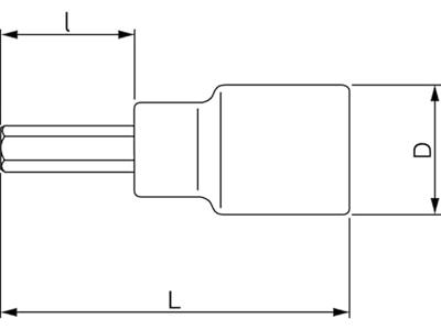 Bahco Schroevendraaierdopsleutel 1/2" | vierkantaansluiting | zeskant | 17/32" - 7809Z-17/32