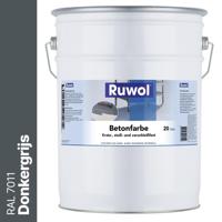 Ruwol Betonverf Donkergrijs (RAL 7011) 20 liter - thumbnail