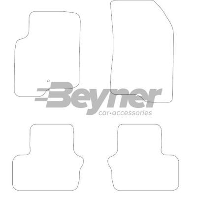 Velours Automatten passend voor Jeep Patriot 2006- 4-delig HL1072434