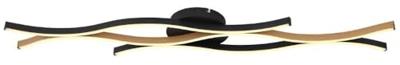 Globo PlafondlampGeronimo zwart met hout - 67206DW