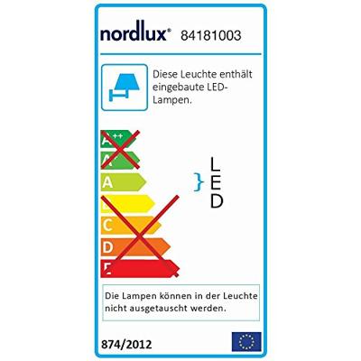 Nordlux LED Wandlamp Kinver zwart 12W 3000K IP54 - 4800980 Nordlux LED Wandlamp Kinver zwart 12W 3000K IP54 - 4800980
