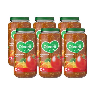 Olvarit babyvoeding vegetarische pasta 12+ mnd (6 x 250 gram)