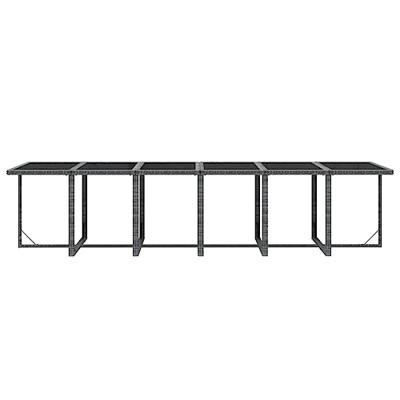 13-delige Tuinset met kussens poly rattan grijs