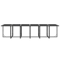 13-delige Tuinset met kussens poly rattan grijs - thumbnail