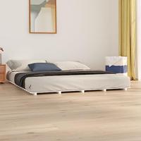 Bedframe massief grenenhout wit 180x200 cm - thumbnail