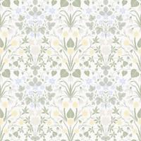Dutch Wallcoverings Langenas - Varblommor White - Wit - thumbnail