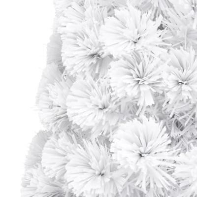 VidaXL Kunstkerstboom met verlichting 120 cm glasvezel wit