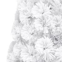 Kunstkerstboom met verlichting 120 cm glasvezel wit - thumbnail