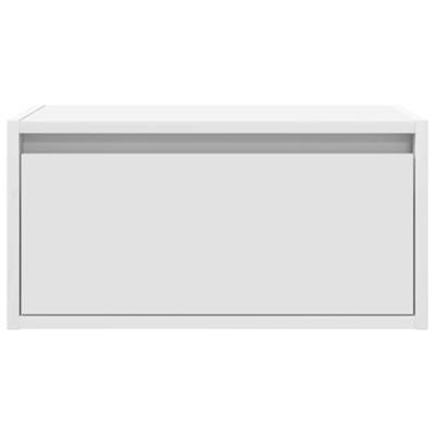 Nachtkastjes met LED's 2 st wandgemonteerd wit Nachtkastjes met LED's 2 st wandgemonteerd wit