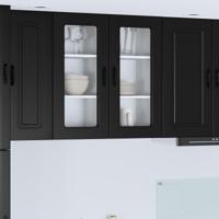 Keukenkast met opslag Kalmar Zwart 40 x 31 x 80 cm Bewerkt hout - thumbnail