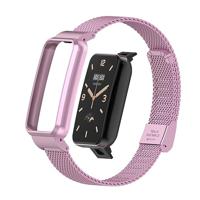 Milanese bandje met case - Lila - Xiaomi Smart band 7 Pro - thumbnail