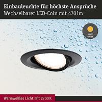 Paulmann 92459 Nova Plus Coin LED-inbouwlamp LED 6 W Zwart (mat) - thumbnail
