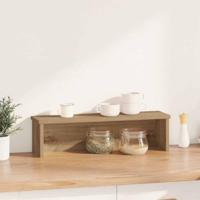 Keukenrek stapelbaar 50x15x16 cm bewerkt hout artisanaal eiken - thumbnail