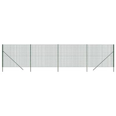 VidaXL Draadgaashek 2x10 m gegalvaniseerd staal groen
