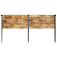 Hoofdeinde 200 cm massief hout mango en ijzer - thumbnail