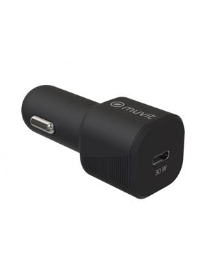 USB-Oplader voor Auto's Muvit Zwart 30 W