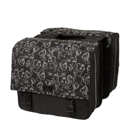 Fastrider Livia Dubbele Fietstas zwart