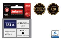 Activejet AH-651BRX inkt (vervanging HP 651 C2P10AE; Premium; 20 ml; zwart) - thumbnail