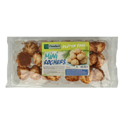Damhert Mini kokosrotsen glutenvrij 300 Gram