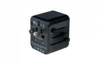 Verbatim UTA-02 Worldwide Travel Adapter + USB-A & USB-C - thumbnail