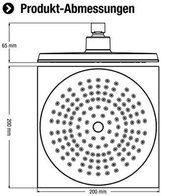 Cornat Douchekop Style Hoekig Wi/Ch - TECBW3404