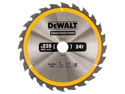 DeWALT Cirkelzaagblad voor Hout | Construction | Ø 235mm Asgat 30mm 24T - DT1954-QZ DeWALT Cirkelzaagblad voor Hout | Construction | Ø 235mm Asgat 30mm 24T - DT1954-QZ