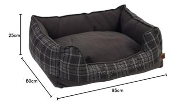 Designed by Lotte Hondenbed Sliepa L: 95 cm B: 80 cm H: 25 cm antraciet