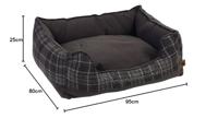 Designed by Lotte Hondenbed Sliepa L: 95 cm B: 80 cm H: 25 cm antraciet - thumbnail