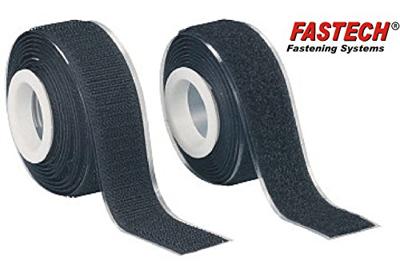 FASTECH® 919-330 Klittenband Om vast te plakken Haak- en lusdeel (l x b) 2000 mm x 25 mm Zwart 1 paar