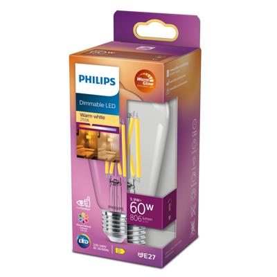 Philips LED ST64 E27 5,9-60W filament helder WarmGlow blister - 5102586