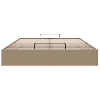 Bedframe zonder matras 140x200 cm kunstleer cappuccinokleurig - thumbnail