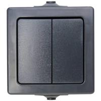 Nautic serieschakelaar IP44 antraciet - thumbnail