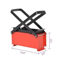 Brikettenpers voor papier 34x14x14 cm staal zwart en rood - thumbnail