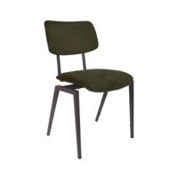 LABEL51 Eetkamerstoel Stapelbaar - Hunter - Fluweel - Zwart Metalen Frame - thumbnail