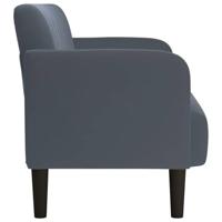 Loveseat bank 109 cm fluweel donkergrijs - thumbnail
