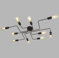 Searchlight PlafondlampCircuit Spider 10-lichts mat zwart - 99210-10BK - thumbnail