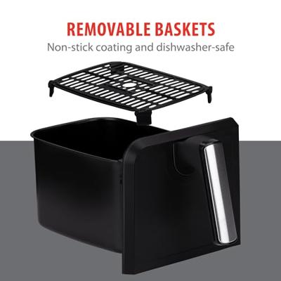 Alpina Switzerland 871125224012 Airfryer 8 l 1700 W Anti-aanbaklaag, Met display, Timerfunctie Zwart Alpina Switzerland 871125224012 Airfryer 8 l 1700 W Anti-aanbaklaag, Met display, Timerfunctie Zwart