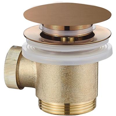 Wiesbaden Caral Clickwaste Afvoerplug - Vrijstaand Bad - 1 1/2" - Geborsteld Brons Koper - PVD