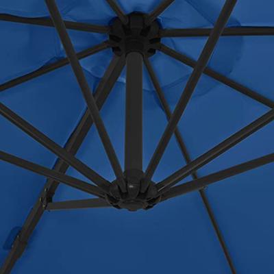 VidaXL Zweefparasol met stalen paal 300 cm azuurblauw