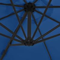 Zweefparasol met stalen paal 300 cm azuurblauw - thumbnail